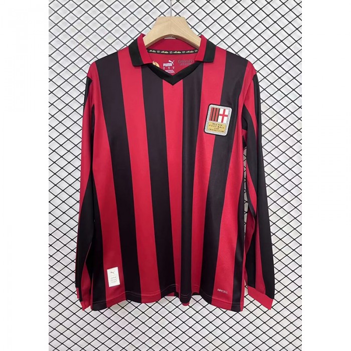 24/25 AC Milan 125th Anniversary Red Black Jersey Kit Long sleeve-1097922