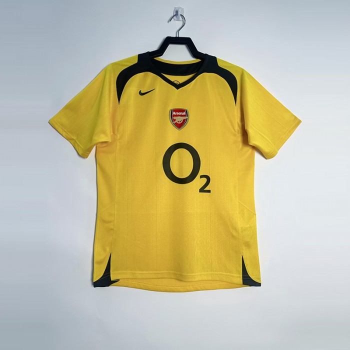 Retro 05/06 Arsenal Away Yellow Jersey Kit short sleeve-7995883