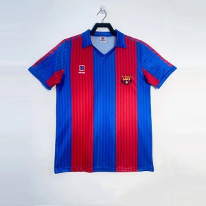 Retro 89/92 Barcelona Home Red Blue Jersey Kit short sleeve-8760800