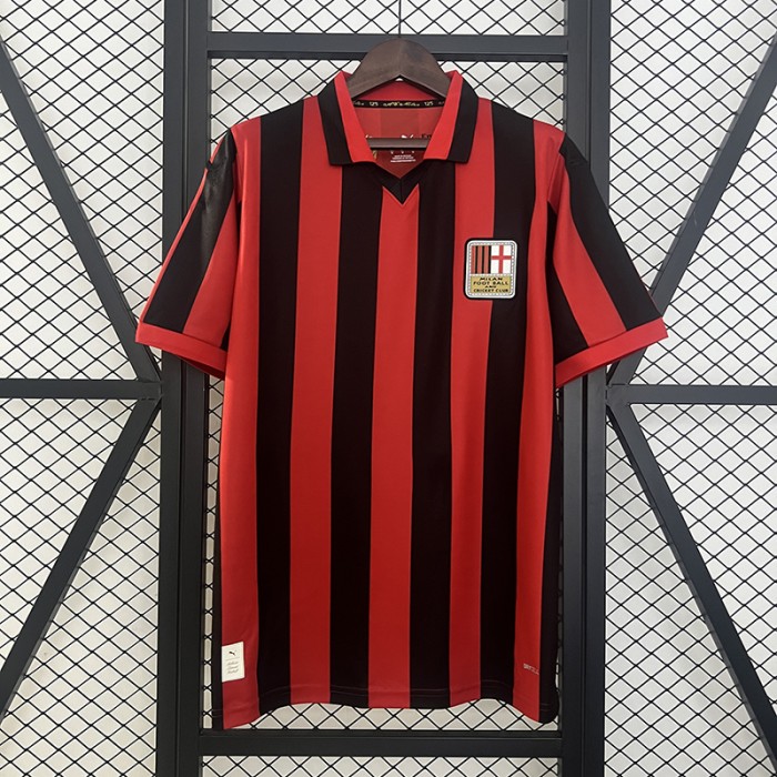 AC Milan 125th Anniversary Commemorative Edition Red Black Jersey Kit short sleeve-6867866