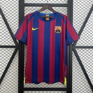 Retro 05/06 Barcelona Home Red Blue Jersey Kit short sleeve-9129285