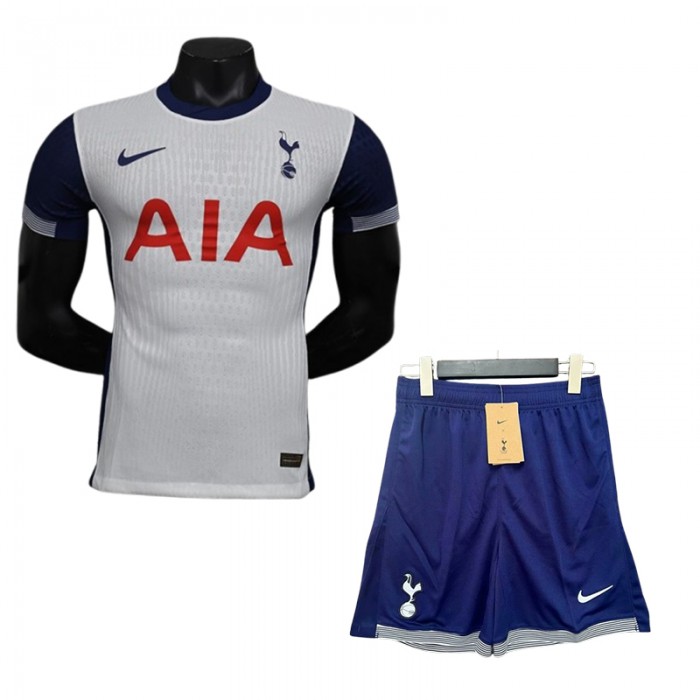 24/25 Tottenham Hotspur Home White Blue Jersey Kit short Sleeve (Shirt + Short) (Player Version)-9043169